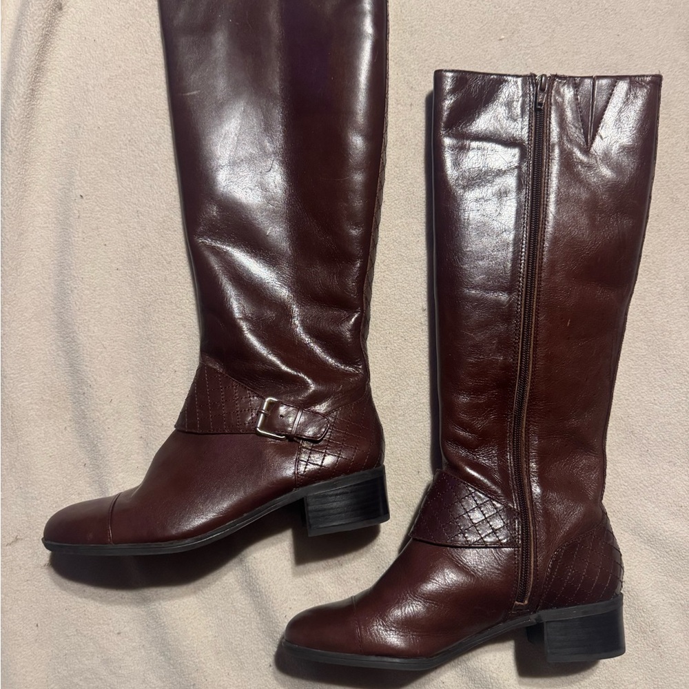Alex Marie Dark Brown Heeled Boots